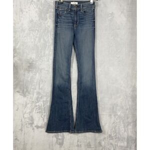 Hollister NWT Womens Jeans 1R 25 x 33 Bootcut Mid Rise Flared Distressed Y2K